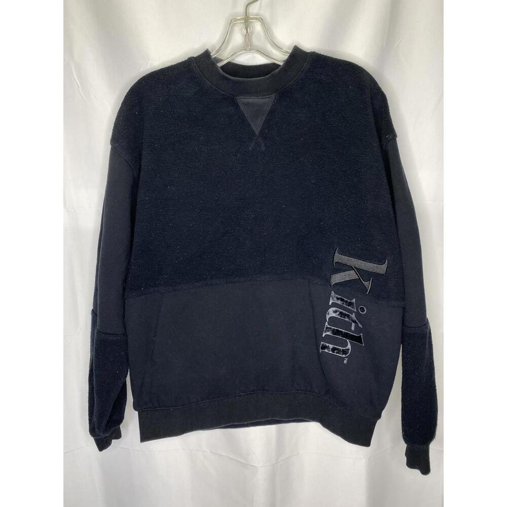 Kith Paneled Logo Sweatshirt Crewneck Small Black